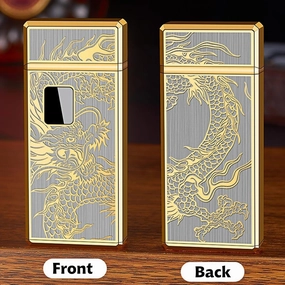 Intelligent Induction Kerosene lighters, Reusable, Open Flame, Oil-Electric Dual-Purpose Lighter, can be Given as a Gift to Boyfriend or Father (Fuel not Included)(Brass)