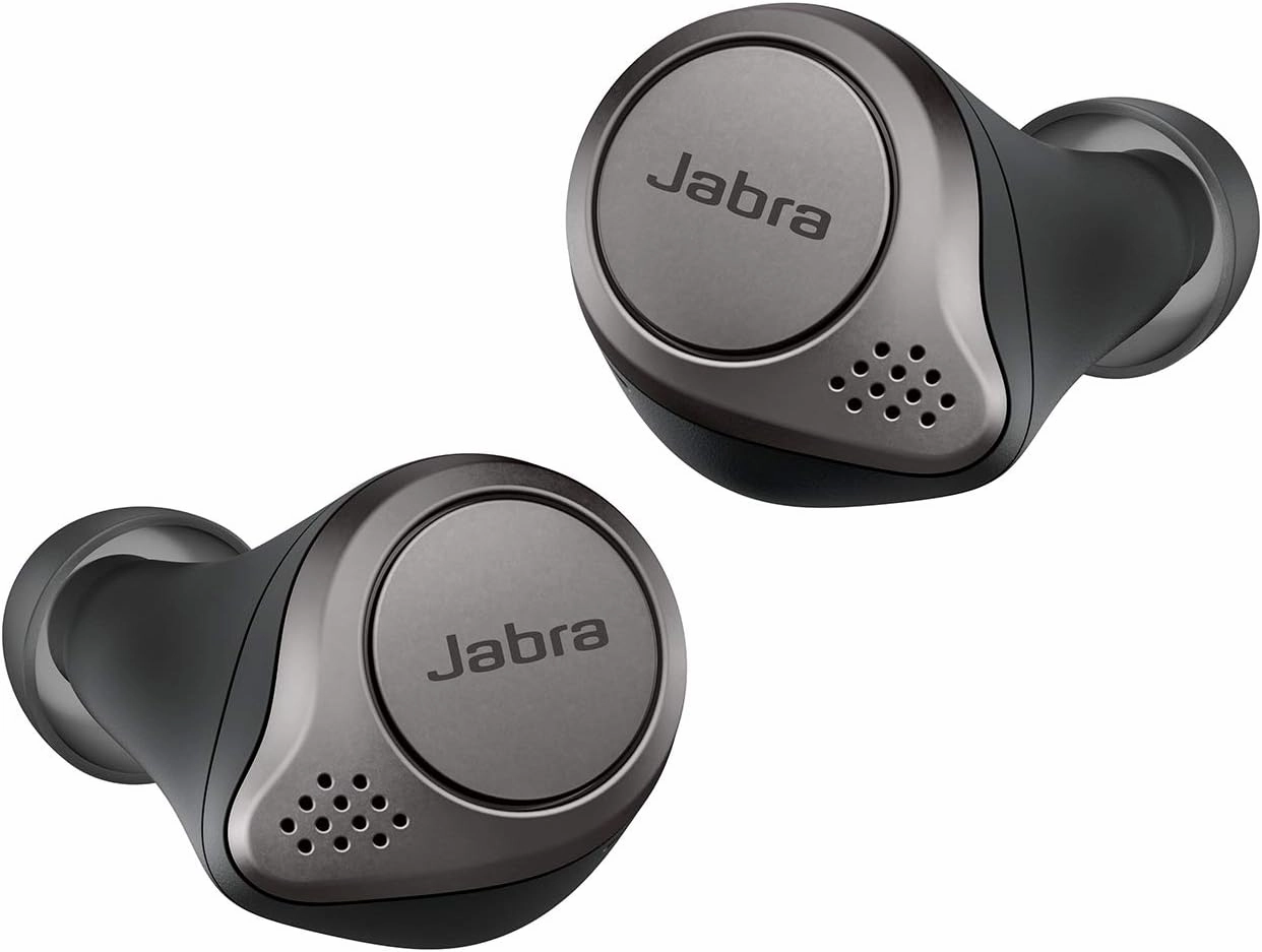 Jabra Elite 75t Earbuds – Alexa Enabled, True Wireless Earbuds with Charging Case, Titanium Black – Bluetooth Earbuds with a More Comfortable, Secure Fit, Long Battery Life and Great Sound Quality