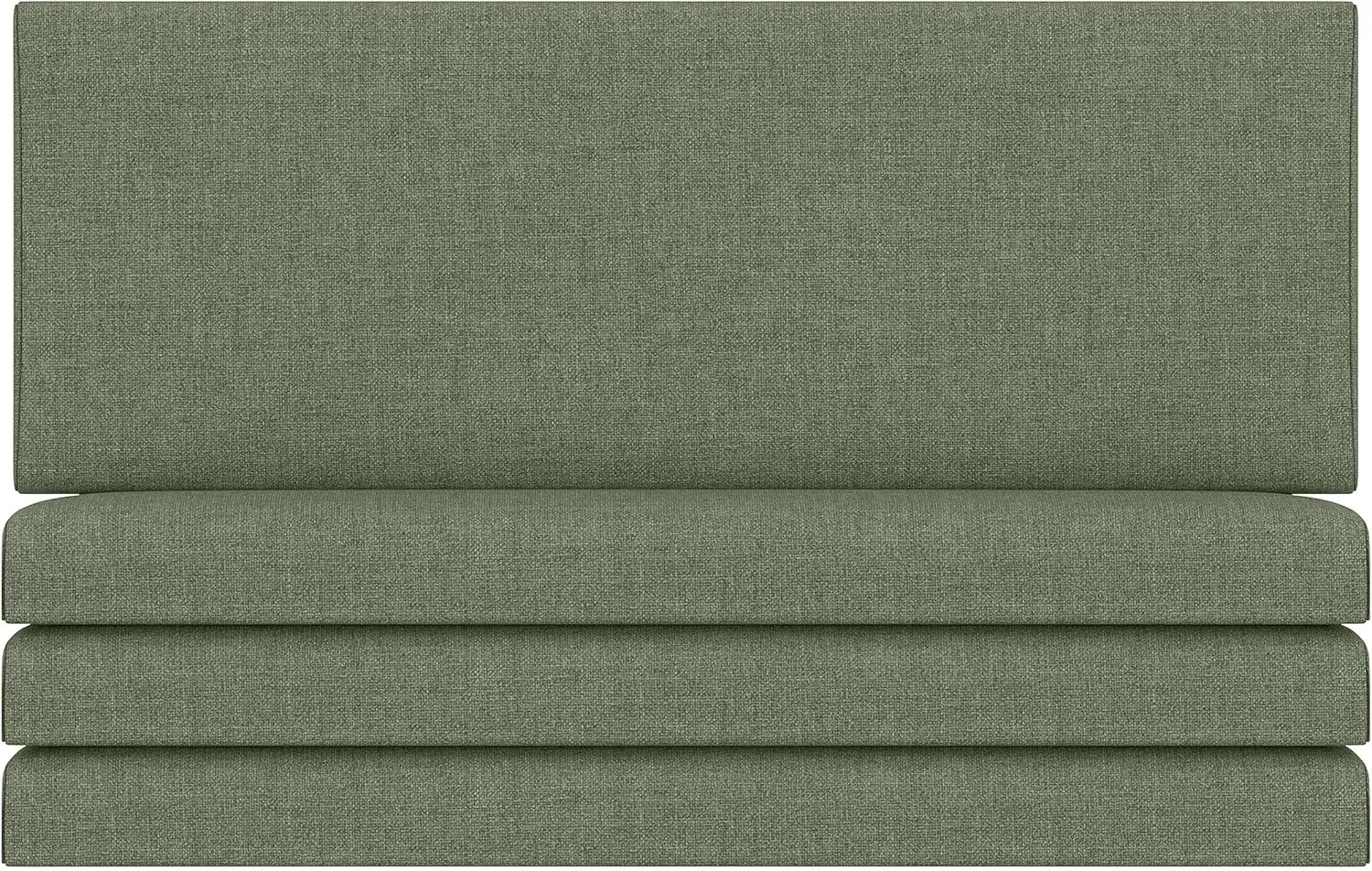 Jaxx Panelist Modern Padded Headboard – Set of 4 Wall Mounted Panels - Queen, Cypress Green Microvelvet