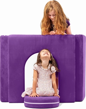 Jaxx Zipline Playscape Imaginative Furniture Playset for Creative Kids, Castle Gate Accessory Only, Grape