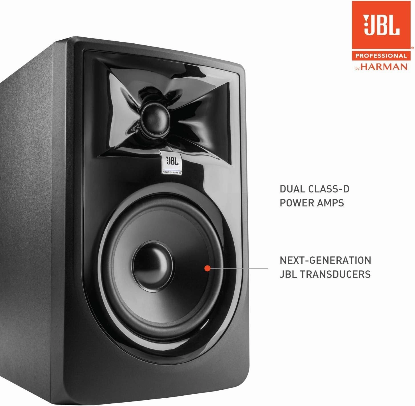 JBL Professional 305PMkII 5-Inch 2-Way Powered, Active Monitor Speaker for Near Field Music Production, Studio Monitor, Desktop Computer, Hi-Fi Audio. Sold Individually, Black