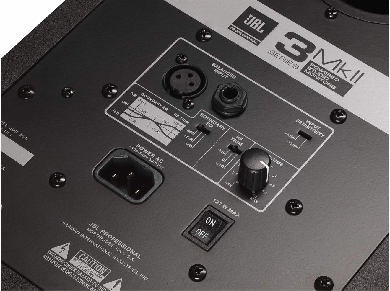 JBL Professional 305PMkII 5-Inch 2-Way Powered, Active Monitor Speaker for Near Field Music Production, Studio Monitor, Desktop Computer, Hi-Fi Audio. Sold Individually, Black