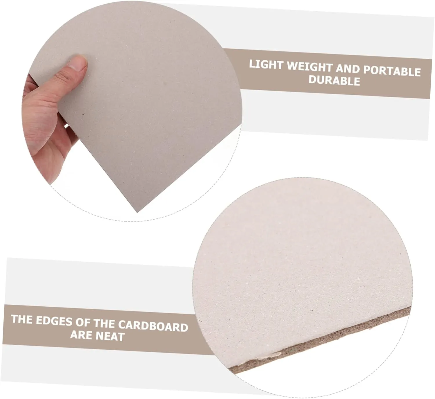 JEWEDECO DIY Graffiti Paperboard Pcs Gray Cardboard Double-Sided Thick Drawing Paper for Boys and Girls