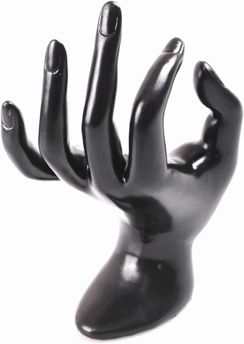 Jewelry Rack Black Velvet Ring Bracelet Necklace Chain Watch Display Holder Stand Lady Mannequin Ok Shaped Stand Hand 11 * 17cm Jewelry Rack Stand