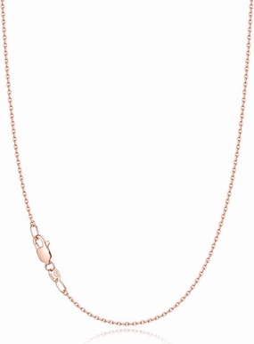Jewlpire Solid 18k Gold Over 925 Sterling Silver Chain Necklace for Women, 1.1mm Cable Chain Necklace Thin & Dainty & Sturdy Women's Chain Necklaces, 14/16/17/18/20/22/24 Inches