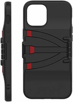 Joby Standpoint Phone Case for iPhone 12 Pro Max, Case with Built-in Aluminium Tripod Legs, Camera Travel Tripod, Smartphone Cover, Ideal for Selfies, Vlogging, Live Streaming, Black (JB01693-BWW)