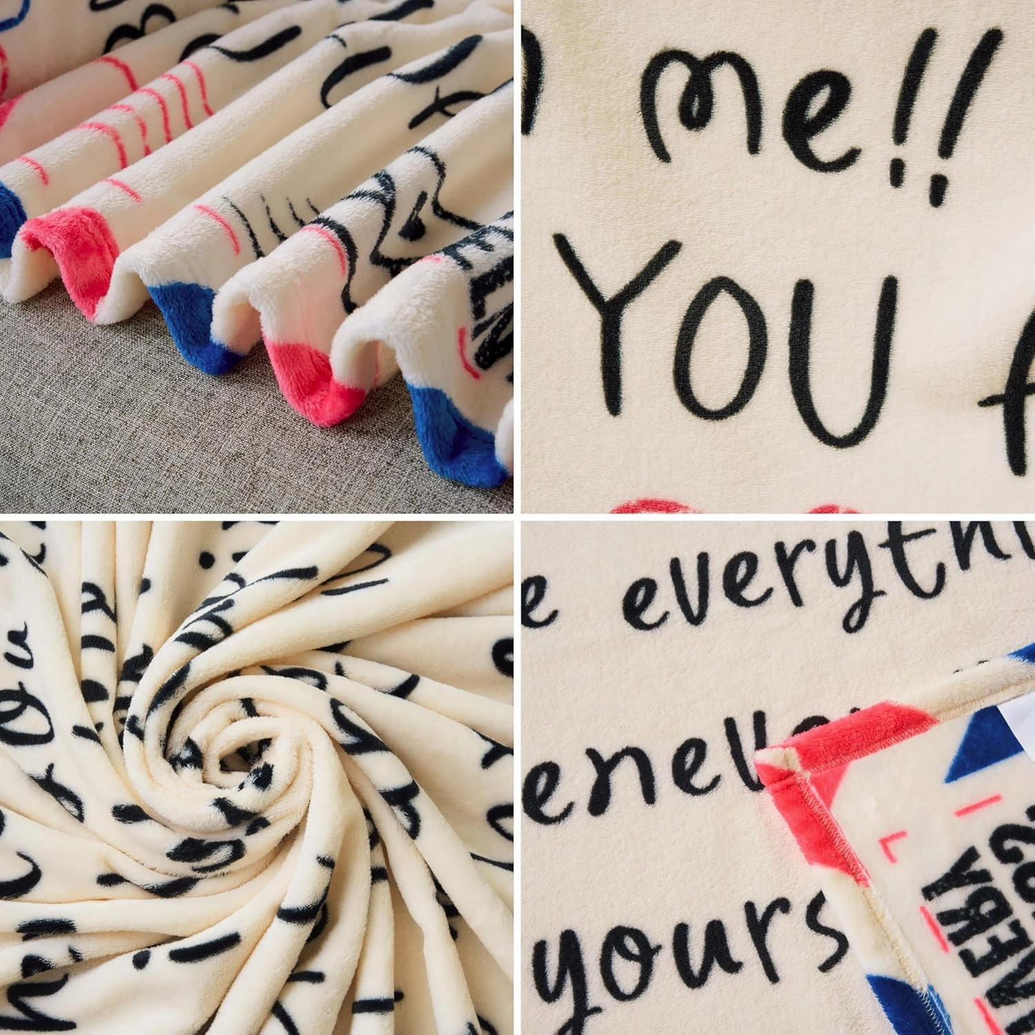 Joiedomi Mothers Day Blanket Gifts for Mom Soft Flannel Mom Blanket for Wife Grandma Birthday Present for Women from Daughter Son 50" x 60" Ivory White