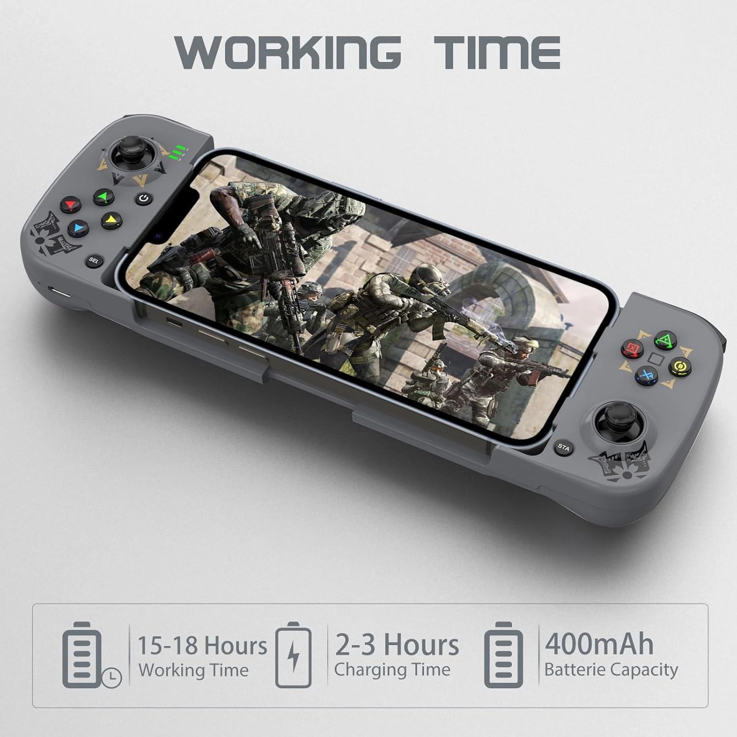 Joso Phone Controller for iPhone/Android Support Phone Case, Mobile Gaming Controller with Ergonomic Design - Wireless Gamepad for Cloud Gaming & PS Remote Play