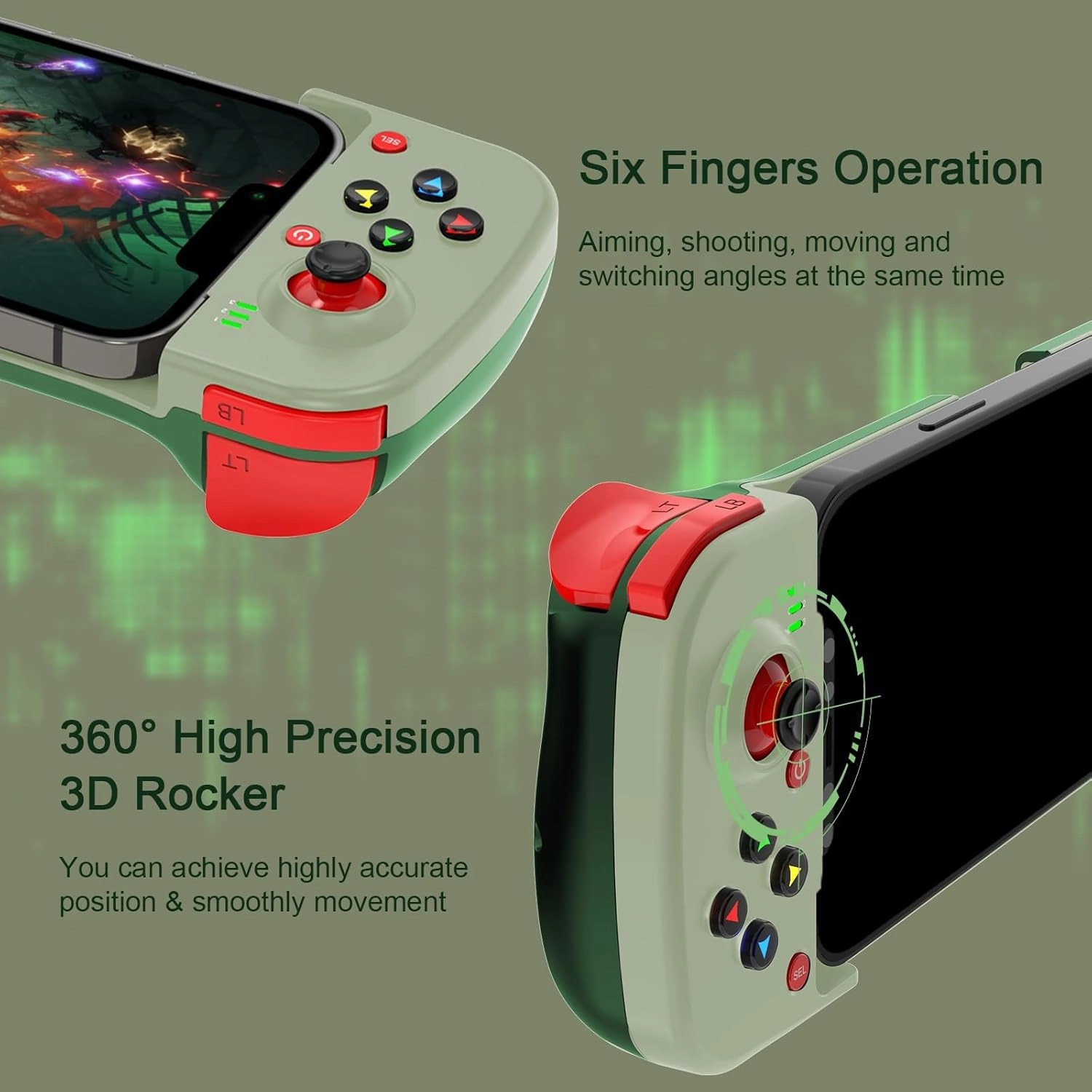 Joso Phone Controller for iPhone/Android Support Phone Case, Mobile Gaming Controller with Ergonomic Design - Wireless Gamepad for Cloud Gaming & PS Remote Play