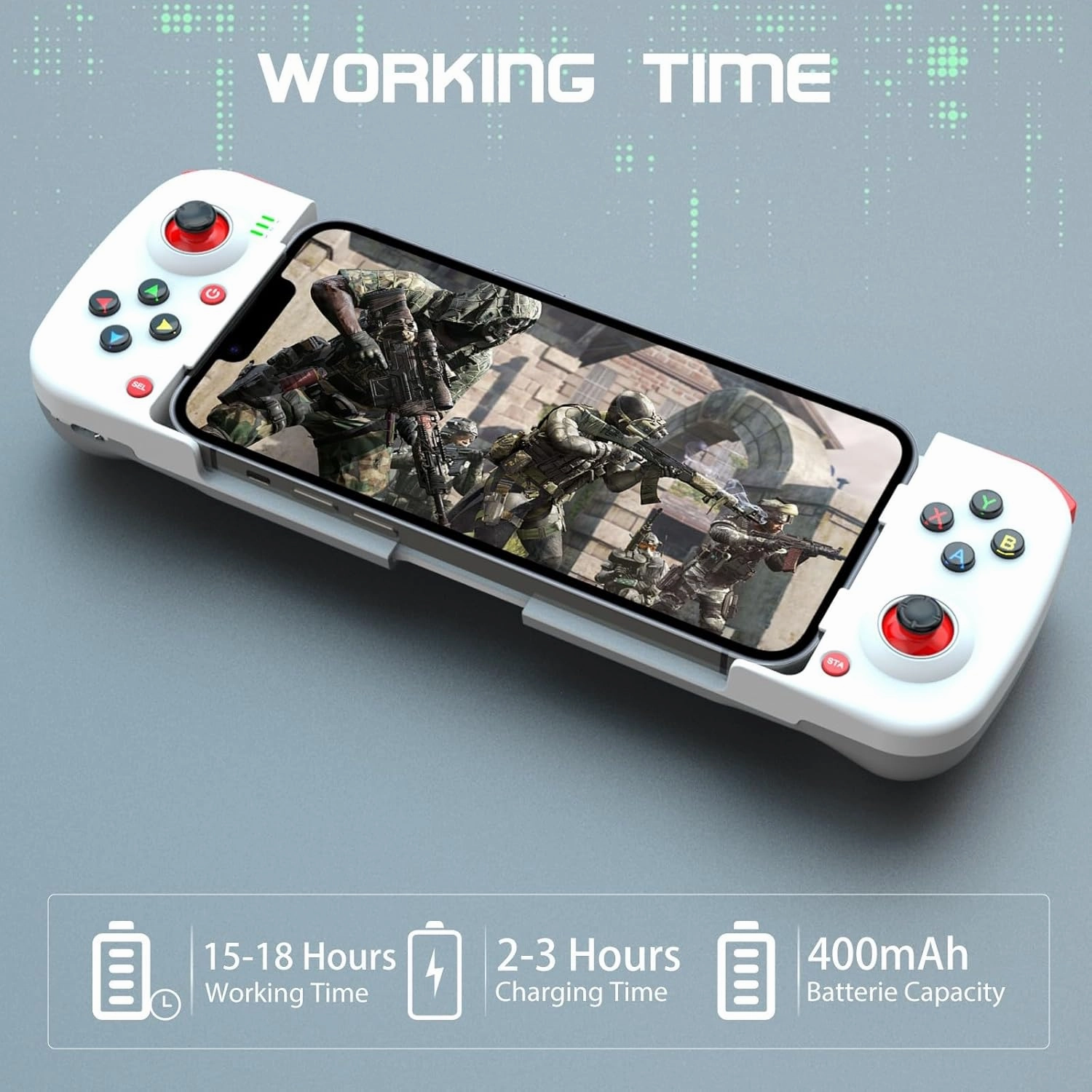 Joso Phone Controller for iPhone/Android Support Phone Case, Mobile Gaming Controller with Ergonomic Design - Wireless Gamepad for Cloud Gaming & PS Remote Play