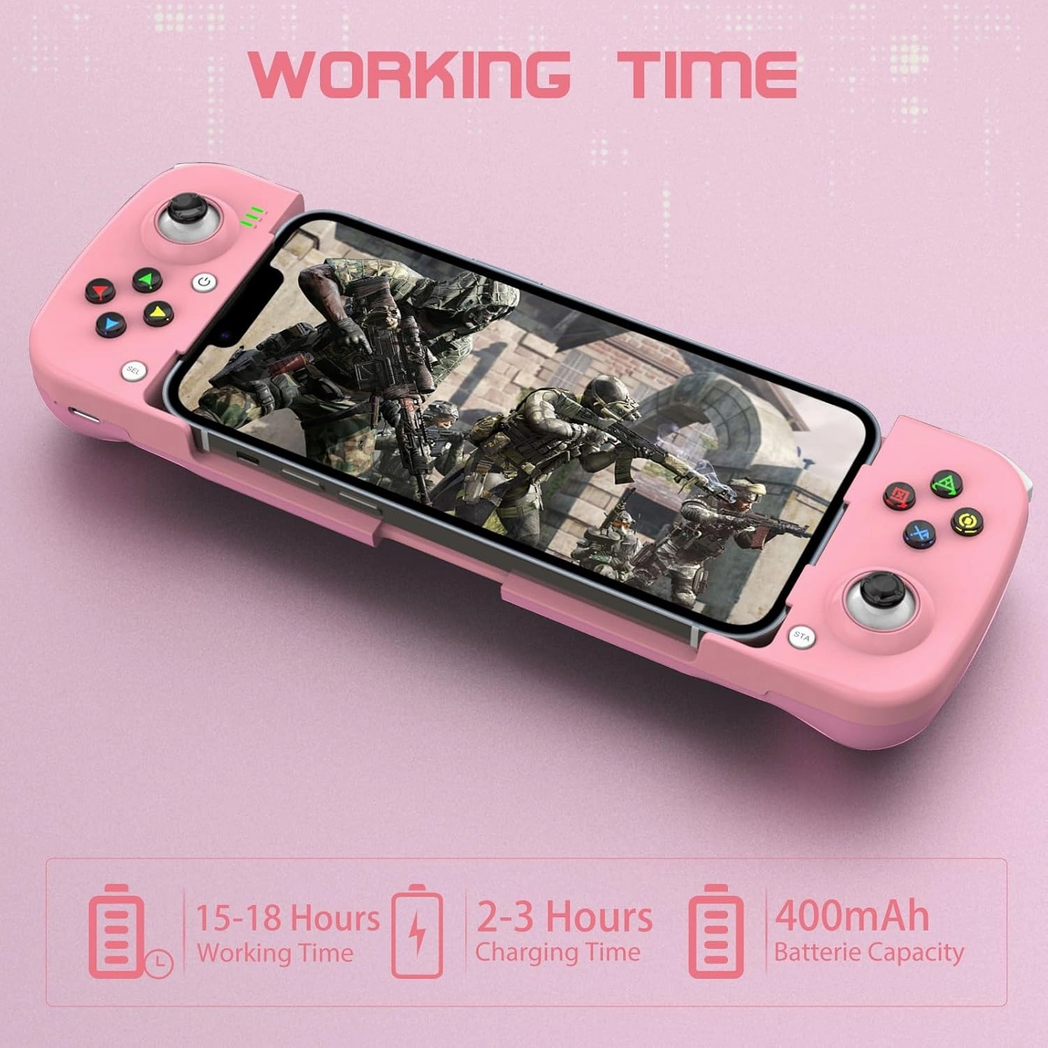 Joso Phone Controller for iPhone/Android Support Phone Case, Mobile Gaming Controller with Ergonomic Design - Wireless Gamepad for Cloud Gaming & PS Remote Play