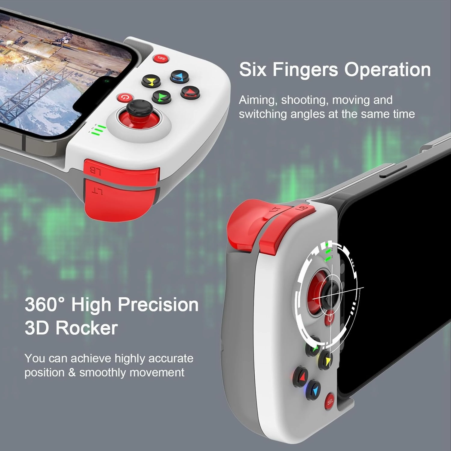 Joso Phone Controller for iPhone/Android Support Phone Case, Mobile Gaming Controller with Ergonomic Design - Wireless Gamepad for Cloud Gaming & PS Remote Play