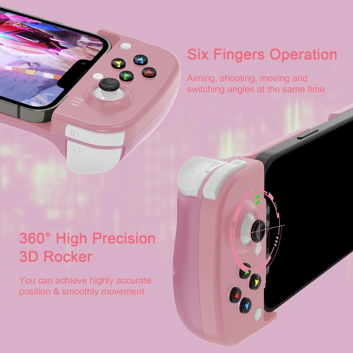 Joso Phone Controller for iPhone/Android Support Phone Case, Mobile Gaming Controller with Ergonomic Design - Wireless Gamepad for Cloud Gaming & PS Remote Play