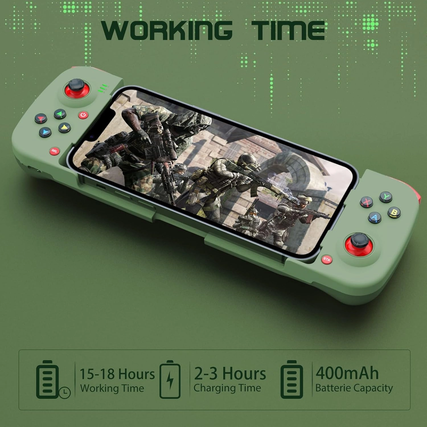 Joso Phone Controller for iPhone/Android Support Phone Case, Mobile Gaming Controller with Ergonomic Design - Wireless Gamepad for Cloud Gaming & PS Remote Play