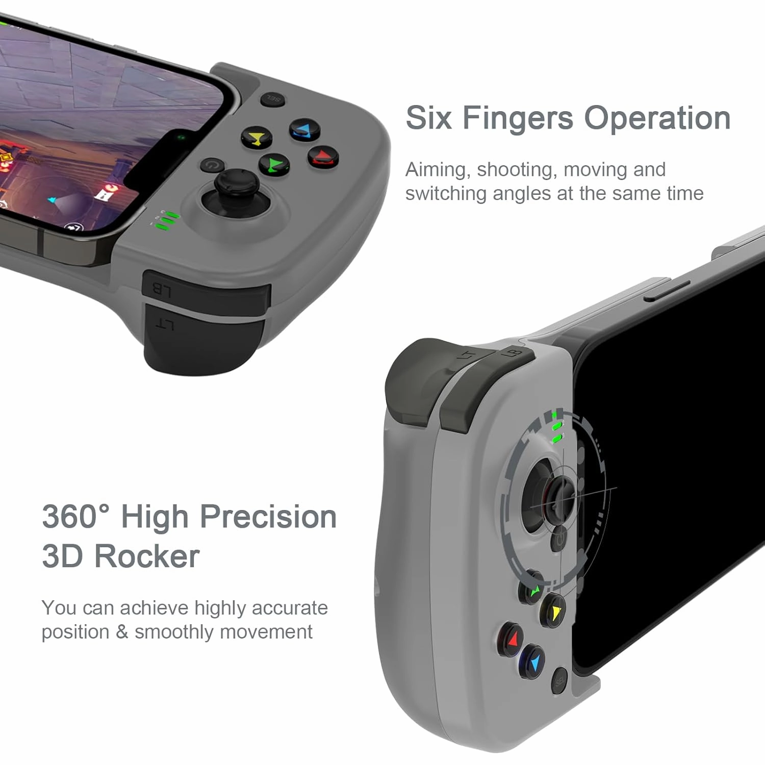 Joso Phone Controller for iPhone/Android Support Phone Case, Mobile Gaming Controller with Ergonomic Design - Wireless Gamepad for Cloud Gaming & PS Remote Play
