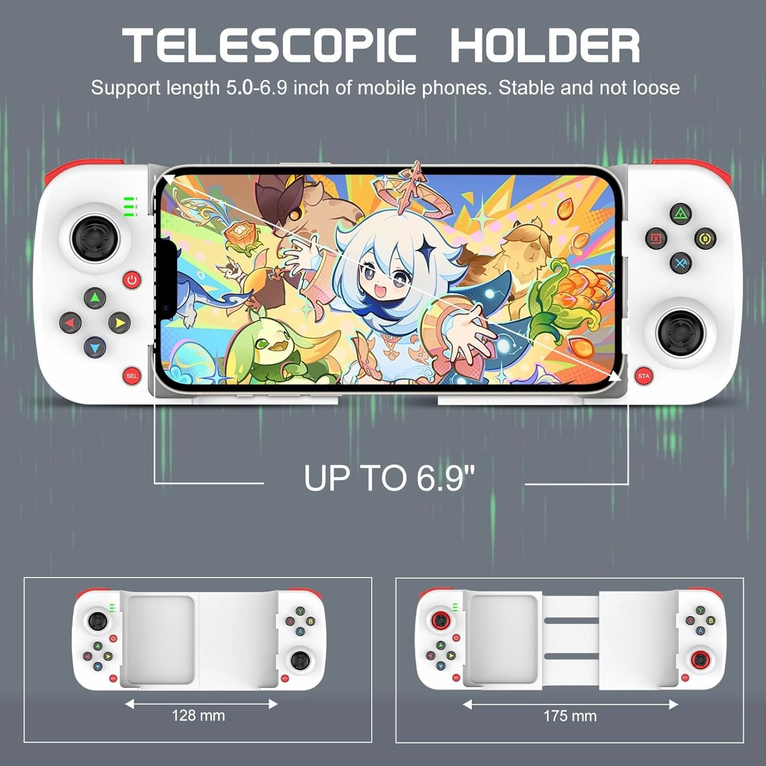 Joso Phone Controller for iPhone/Android Support Phone Case, Mobile Gaming Controller with Ergonomic Design - Wireless Gamepad for Cloud Gaming & PS Remote Play