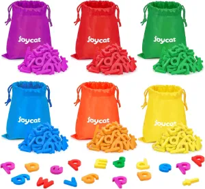 JoyCat Magnetic Letters, 312 Pieces Lowercase Alphabet Fridge Magnets, ABC Magnets for Toddlers Kids, Educational Learning Plastic Letters Set for Kindergarten Classroom