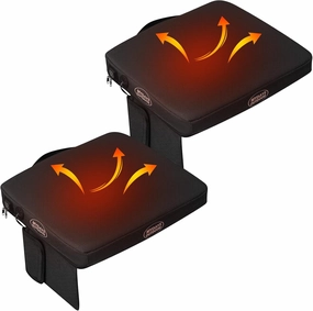 Juexica 2 Pcs Portable Heating Seat Cushion Heated Pad with 3 Levels Fast Heating Warm Seat Pads Electric USB Power Stadium Pad for Bleachers Office Park Boat Camping (Gray)