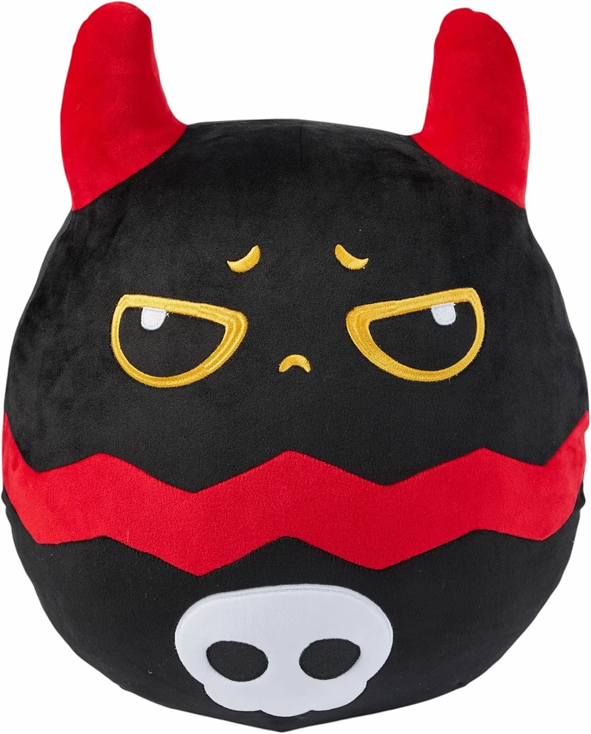 Jumpo Shadowpaws The Devil Cat Squish: 14-Inch Super Soft Plush Pillow Toy – Unique and Cuddly Black Cat Stuffed Animal Plushie with Red Horns – Perfect for Kids and Adults