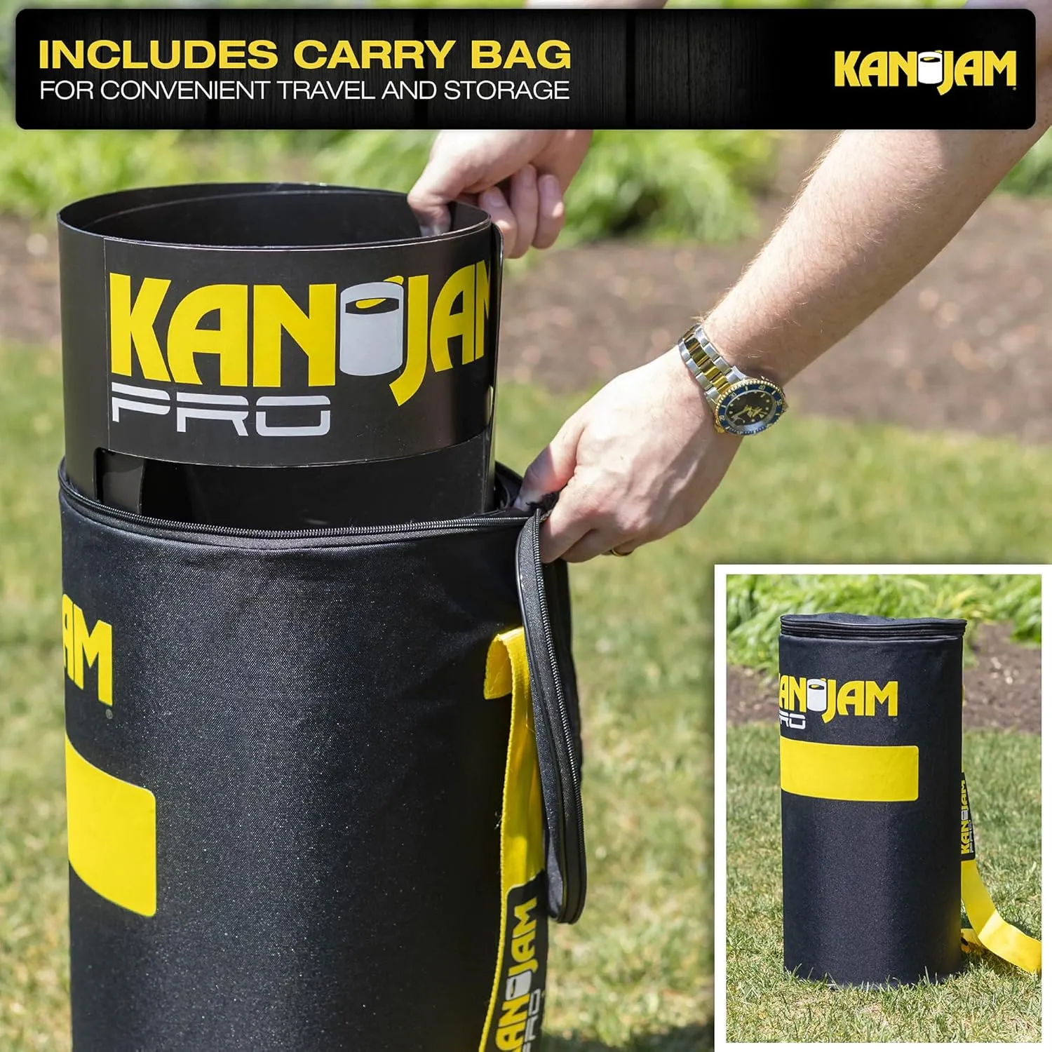 Kan Jam Disc Toss Game - American Made Outdoor Game for The Backyard, Beach, Park, Tailgates - Original, Illuminate, Pro, Travel Edition, and Carry Bag Only