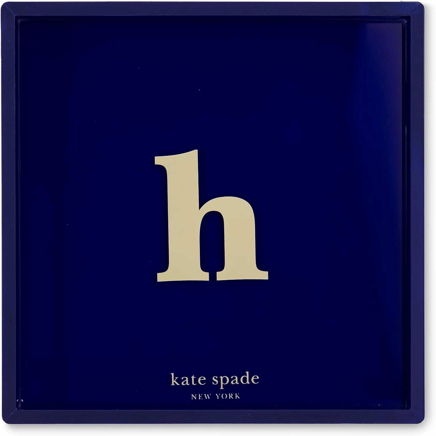kate spade new york Initial Decorative Initial Tray, Personalized Acrylic Vanity Letter Tray, Just Mine (H)