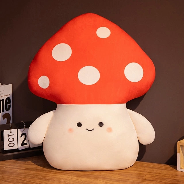 Kawaii Red Spotted Mushroom Family Plush Toys