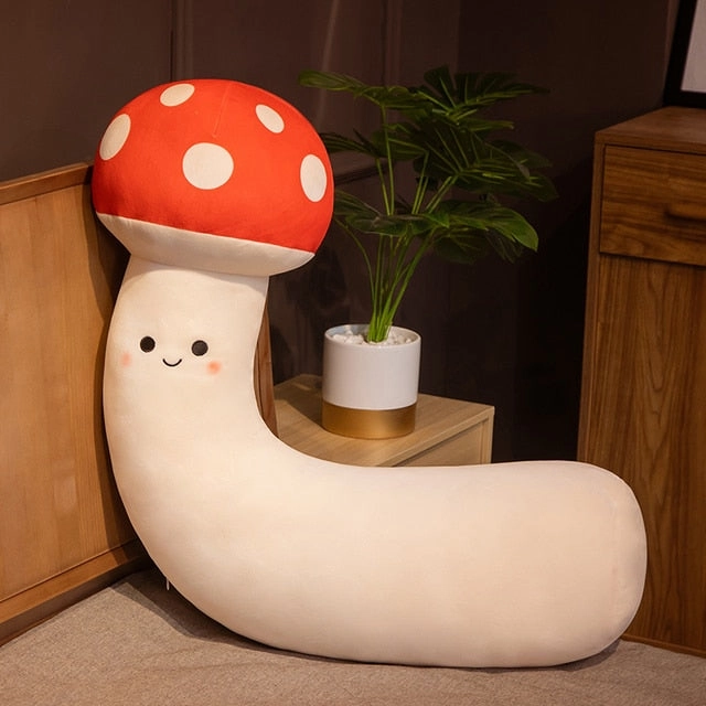 Kawaii Red Spotted Mushroom Family Plush Toys
