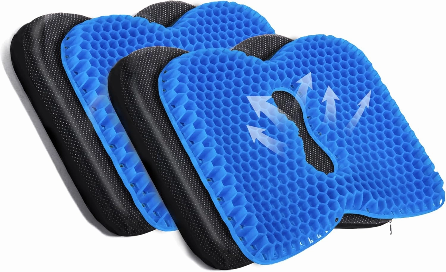 Kayak Seat Cushion, Anti Slip Thicken Gel Kayak Seat Pad Breathable Waterproof Kayak Cushion for Kayaks Canoe and Boat, Lifetime Kayak Accessories Equipment Gear for Fishing Kayak (Blue 2 Packs)