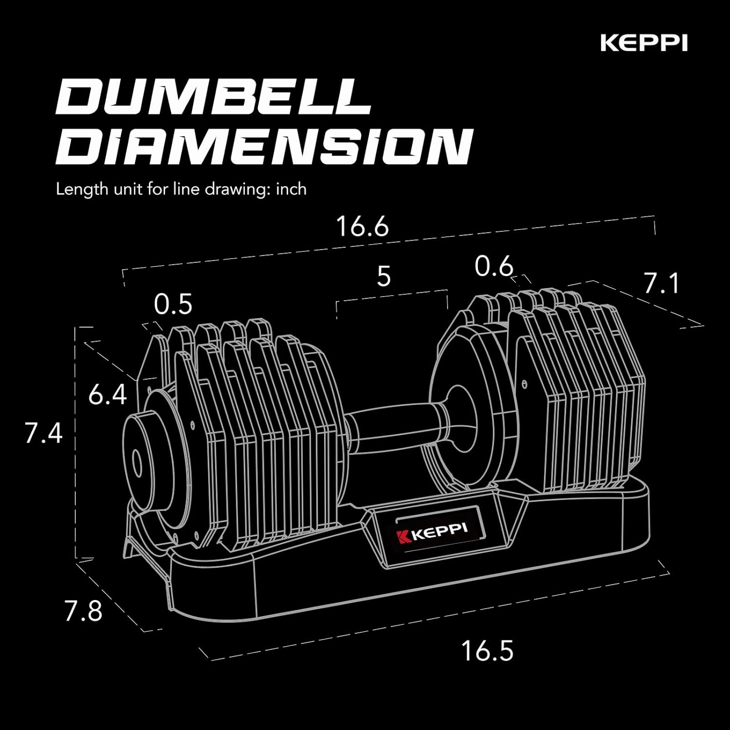 Keppi Adjustable Dumbbells Set, 25lb/40lb/55lb/60lb Dumbbells with Anti-Slip Metal Handle for Exercise & Fitness Fast Adjust Weight for Full Body Workout Fitness