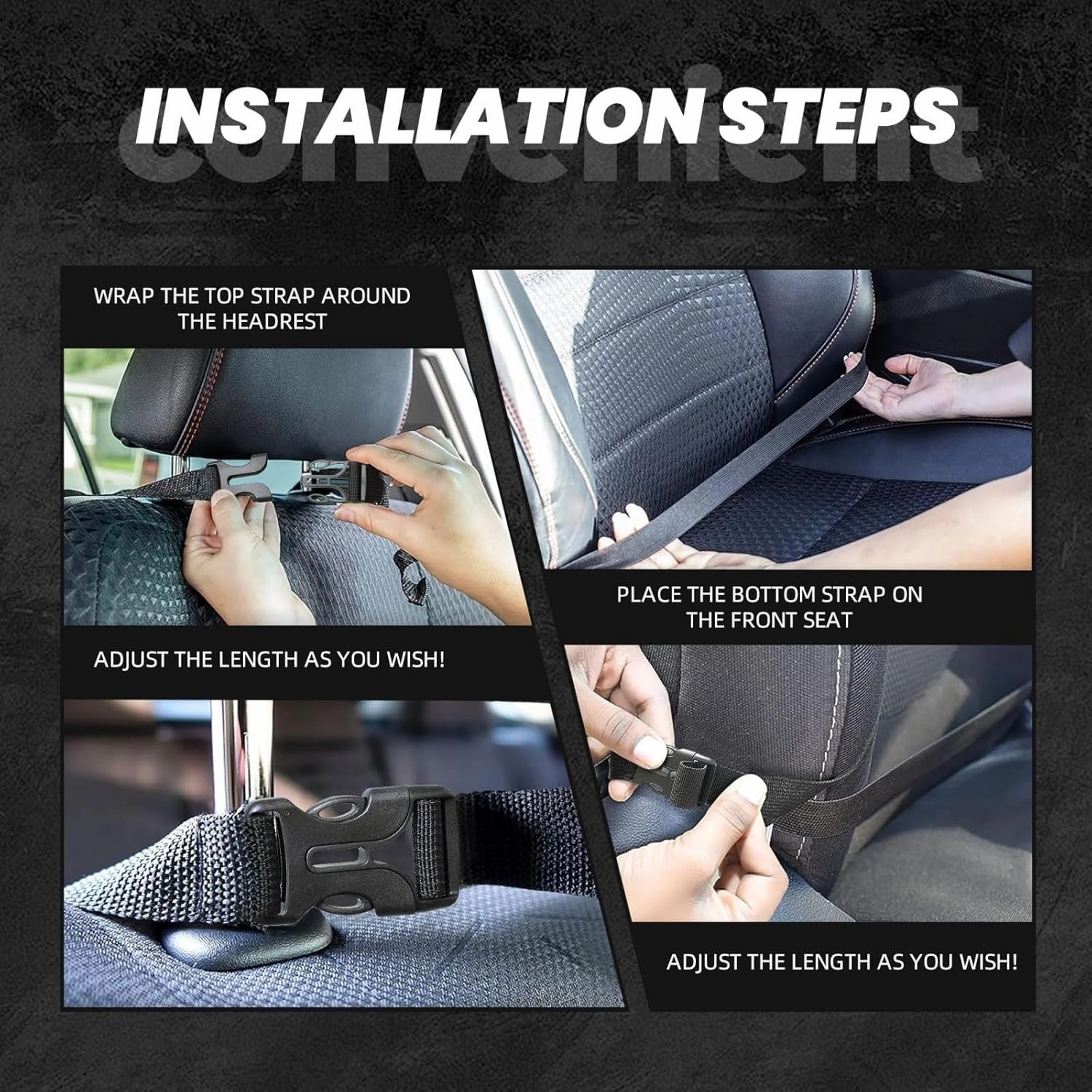 Kick Mat Back Seat Protector for Car 2 Pack Extra Large Car Back Seat Cover with 3 Storage Pockets Waterproof Seat Back Protector Fun Cat Astronaut Backseat Car Organizer for Trucks SUV