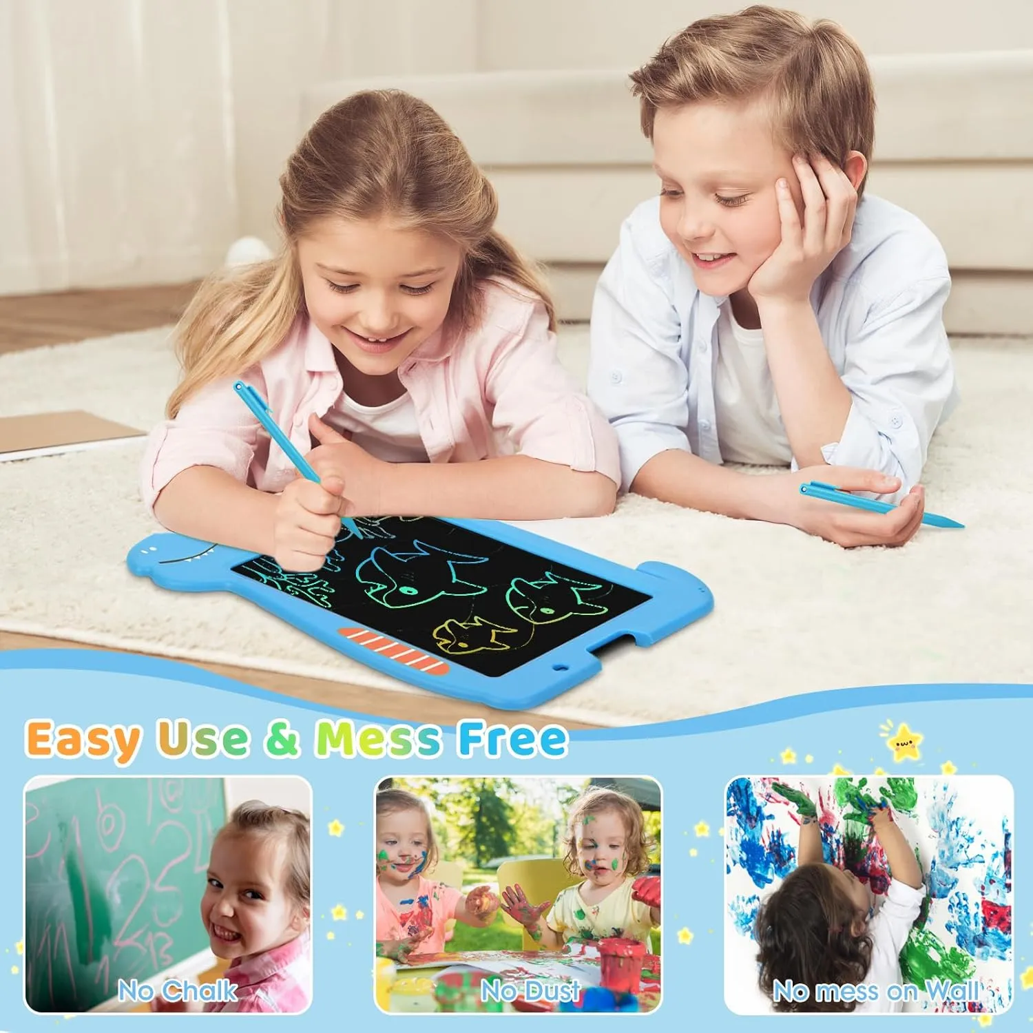 Kids Toys Dinosaur Toys for 4 5 6 7 8 9Year Old Boys Girls Gift Doodle Board Kids Drawing Tablet Toddler Drawing Pad Doodle Pad Educational Learning Toys