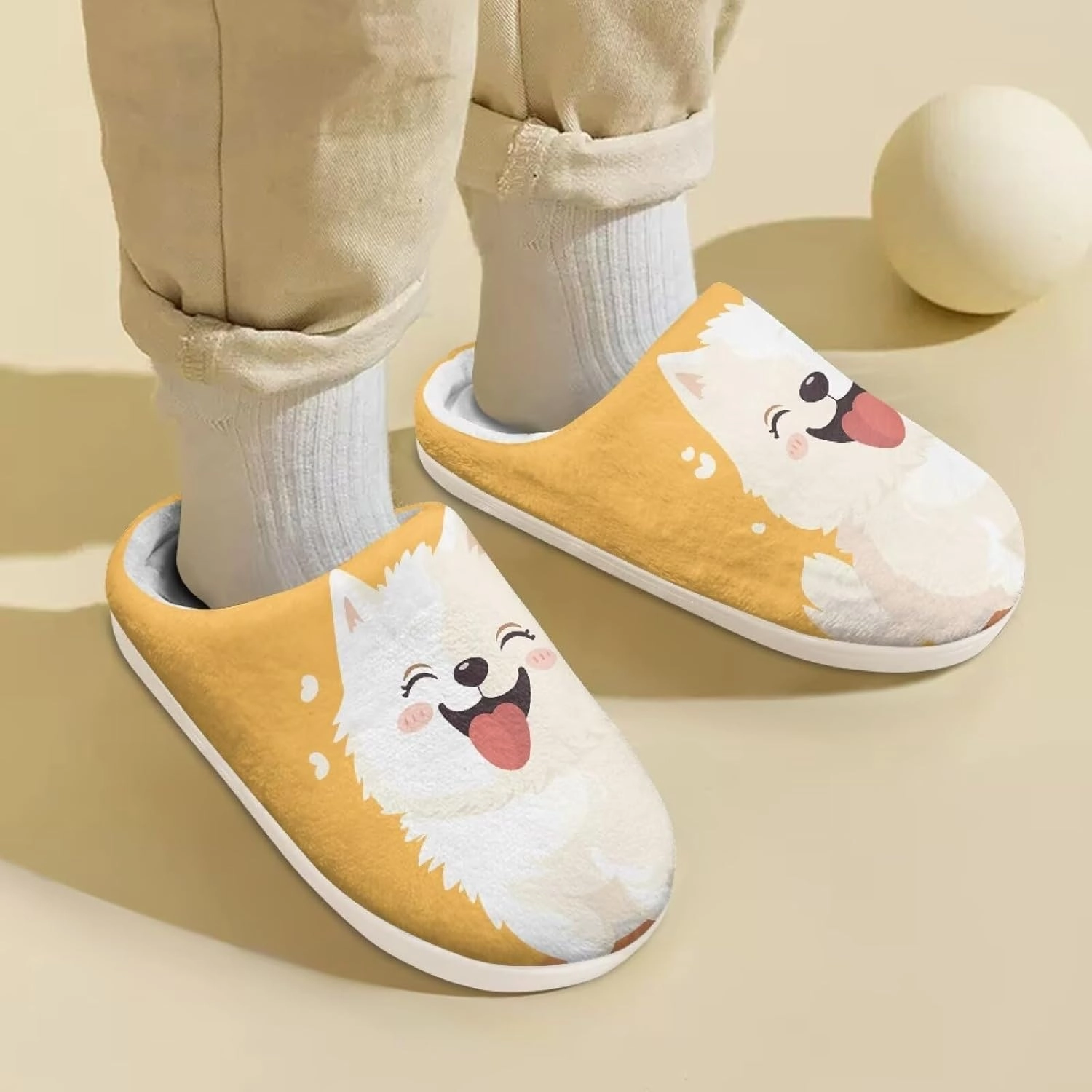 Kids Cotton Slippers Winter Warm Soft Indoor Plush Slippers Breathable Non Slip Flannel Fuzzy House Shoes for Little Boys Girls US 9-15