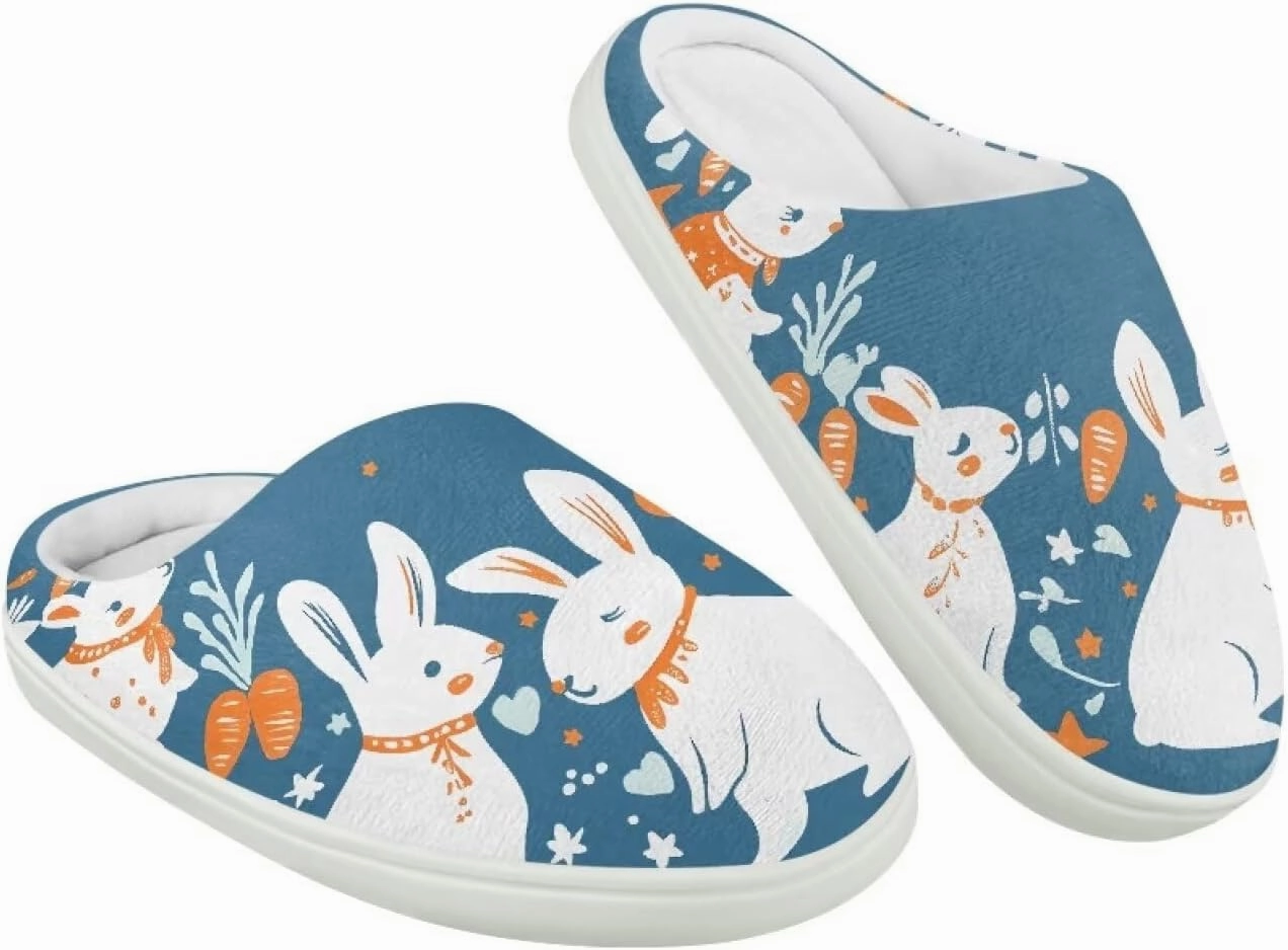 Kids Cotton Slippers Winter Warm Soft Indoor Plush Slippers Breathable Non Slip Flannel Fuzzy House Shoes for Little Boys Girls US 9-15