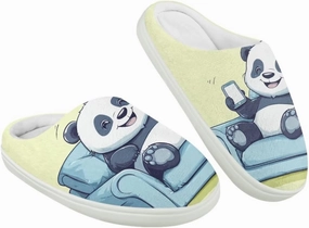Kids Cotton Slippers Winter Warm Soft Indoor Plush Slippers Breathable Non Slip Flannel Fuzzy House Shoes for Little Boys Girls US 9-15