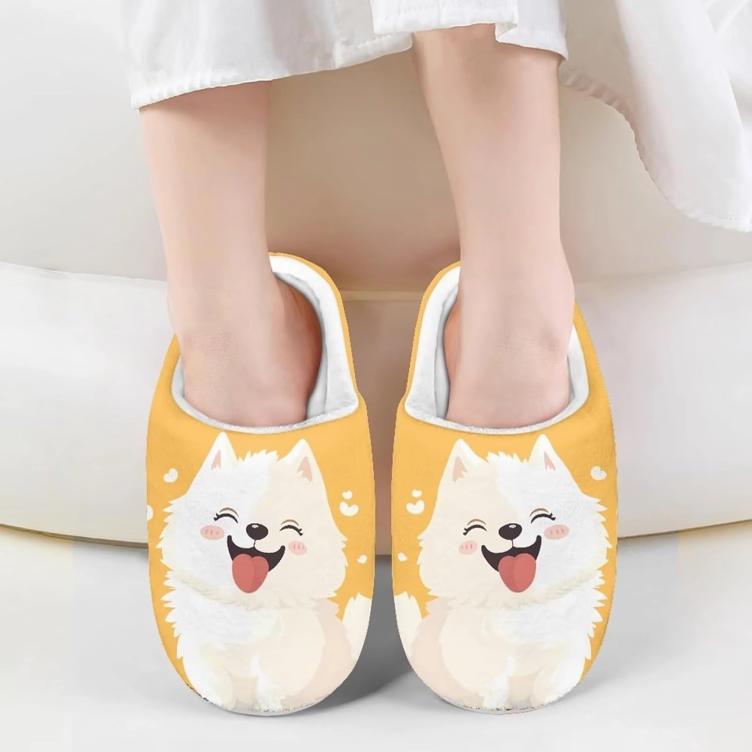 Kids Cotton Slippers Winter Warm Soft Indoor Plush Slippers Breathable Non Slip Flannel Fuzzy House Shoes for Little Boys Girls US 9-15