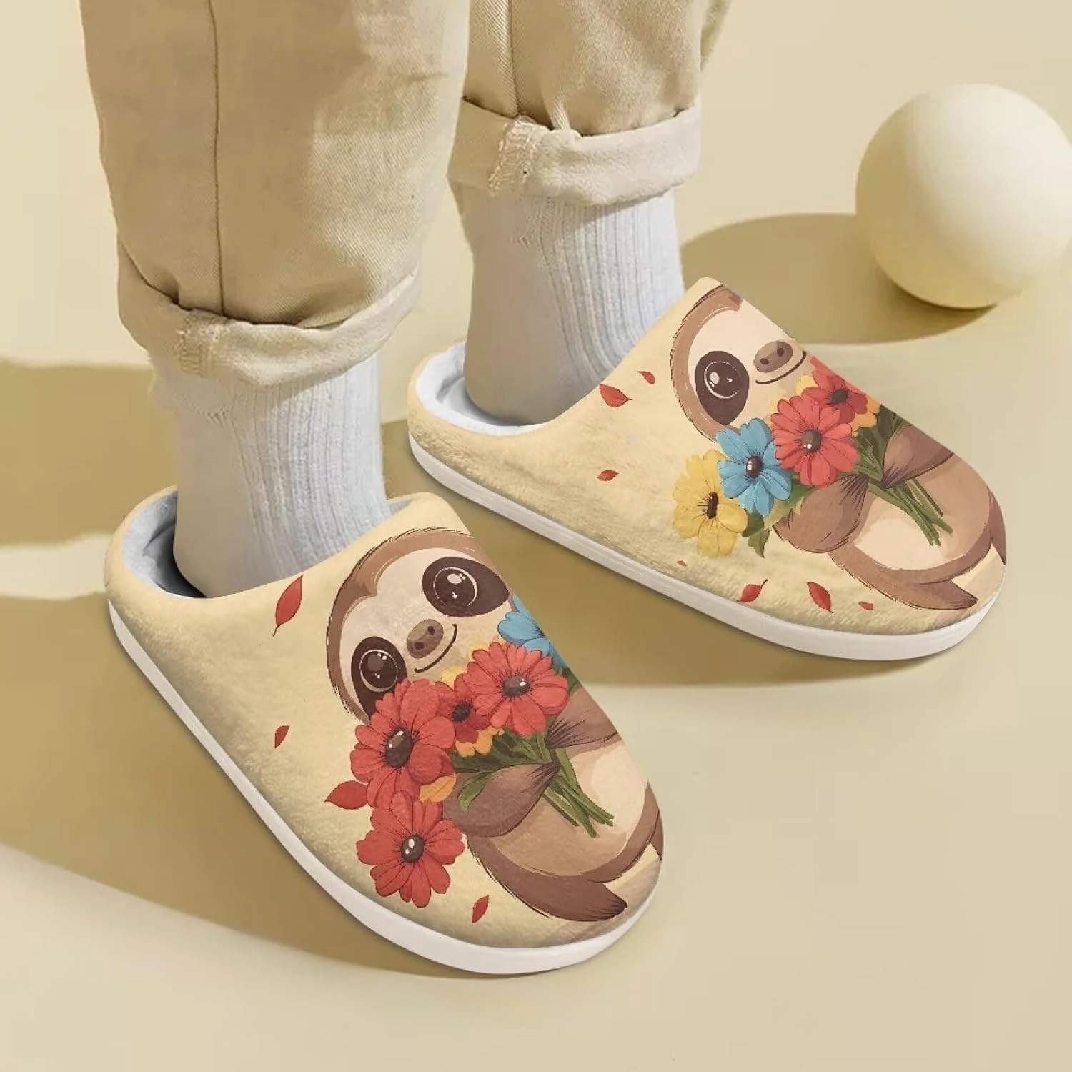 Kids Cotton Slippers Winter Warm Soft Indoor Plush Slippers Breathable Non Slip Flannel Fuzzy House Shoes for Little Boys Girls US 9-15