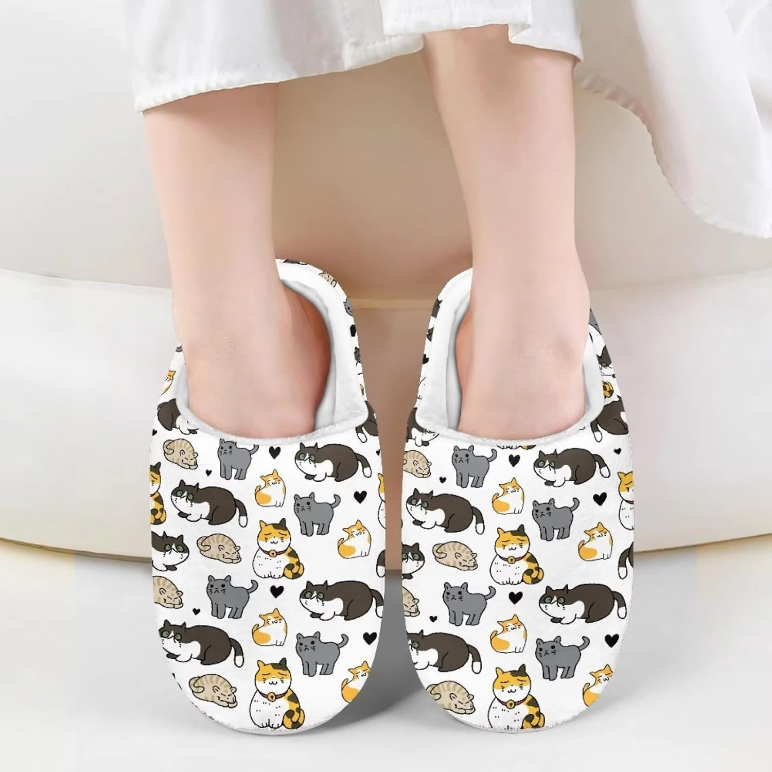 Kids Cotton Slippers Winter Warm Soft Indoor Plush Slippers Breathable Non Slip Flannel Fuzzy House Shoes for Little Boys Girls US 9-15