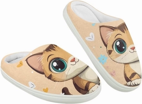 Kids Cotton Slippers Winter Warm Soft Indoor Plush Slippers Breathable Non Slip Flannel Fuzzy House Shoes for Little Boys Girls US 9-15