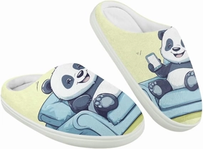 Kids Cotton Slippers Winter Warm Soft Indoor Plush Slippers Breathable Non Slip Flannel Fuzzy House Shoes for Little Boys Girls US 9-15