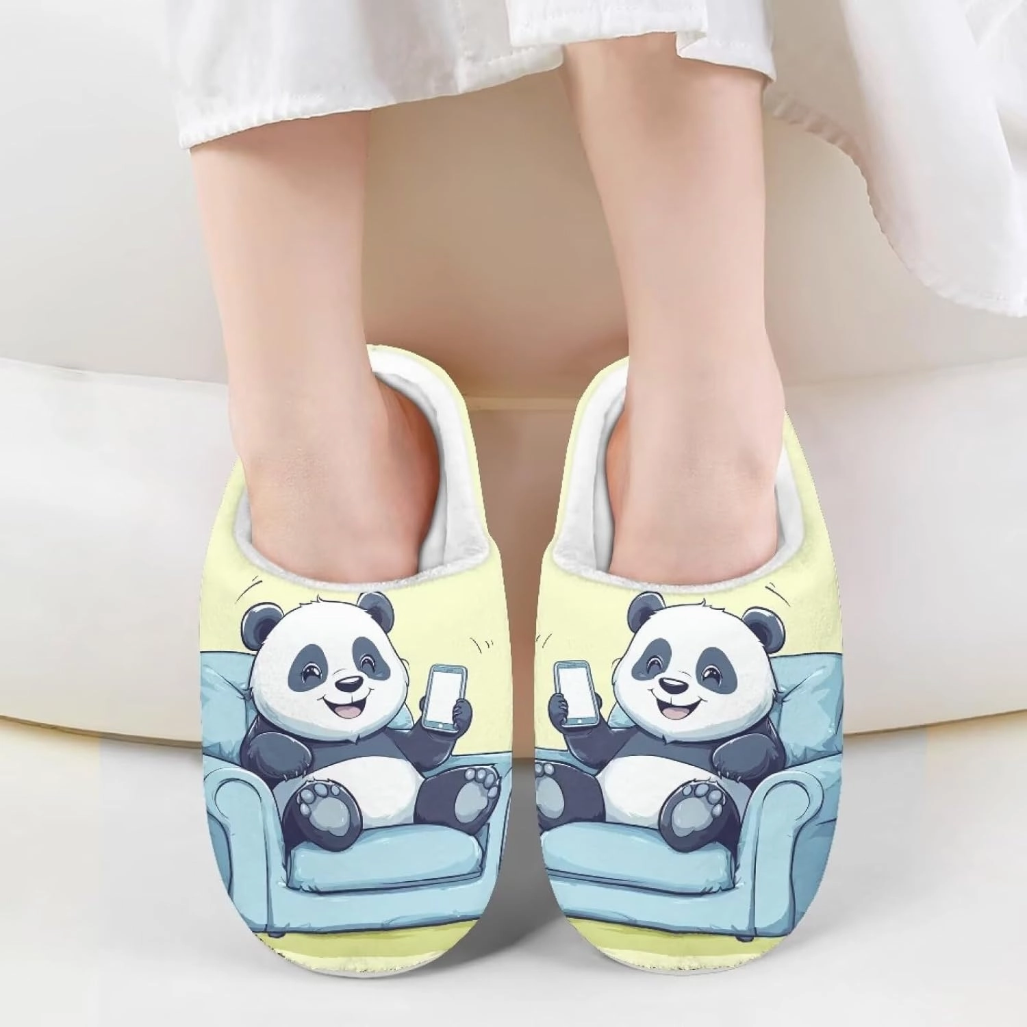 Kids Cotton Slippers Winter Warm Soft Indoor Plush Slippers Breathable Non Slip Flannel Fuzzy House Shoes for Little Boys Girls US 9-15