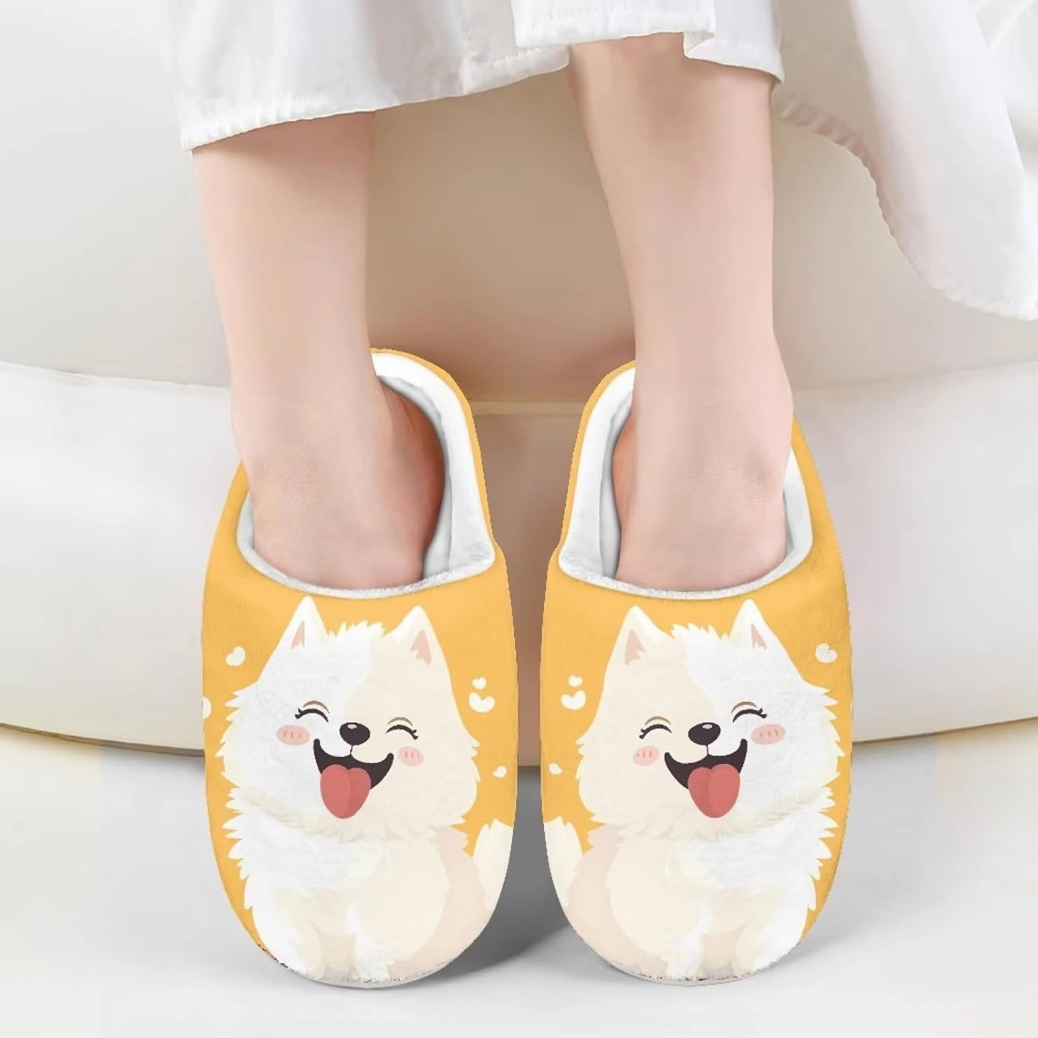 Kids Cotton Slippers Winter Warm Soft Indoor Plush Slippers Breathable Non Slip Flannel Fuzzy House Shoes for Little Boys Girls US 9-15