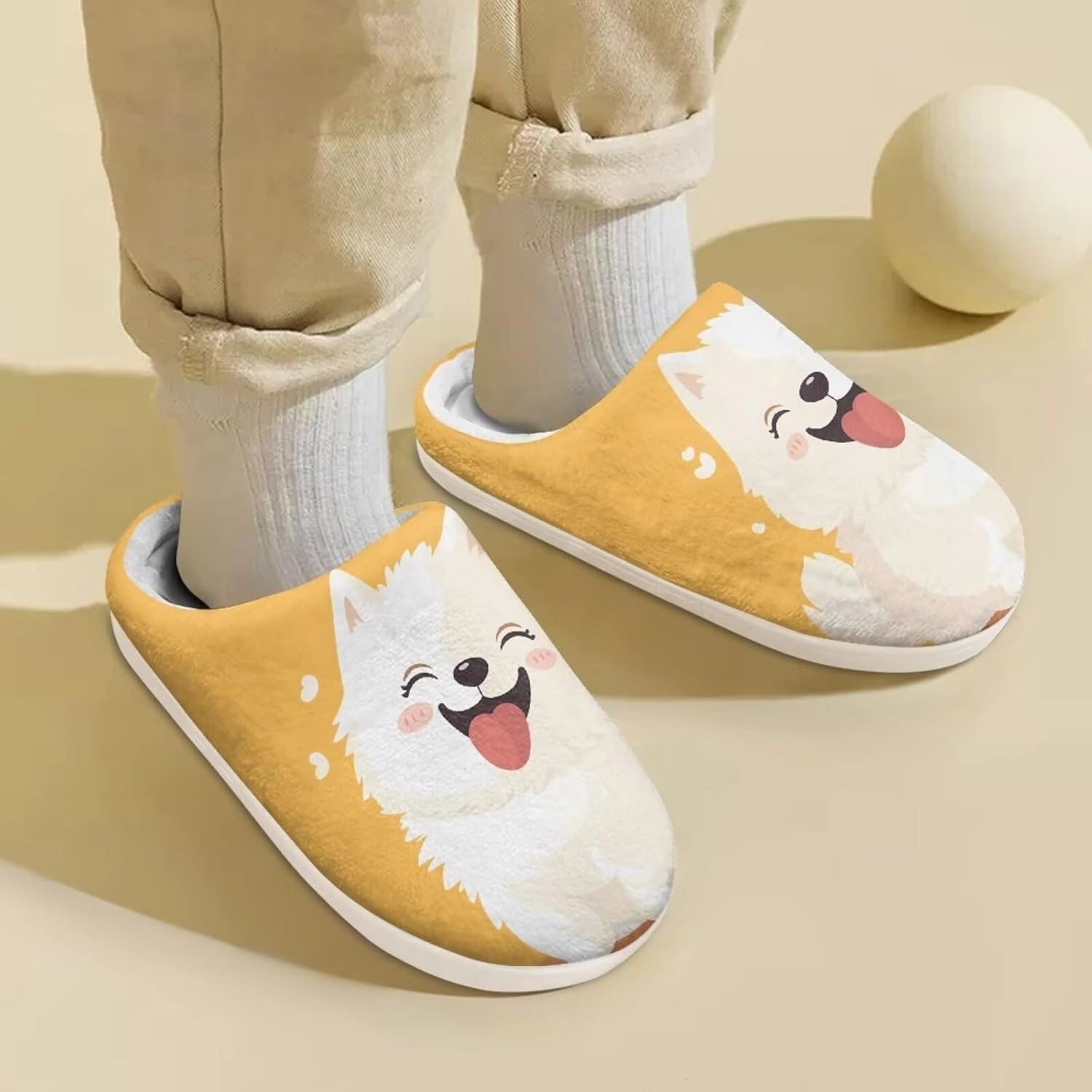 Kids Cotton Slippers Winter Warm Soft Indoor Plush Slippers Breathable Non Slip Flannel Fuzzy House Shoes for Little Boys Girls US 9-15