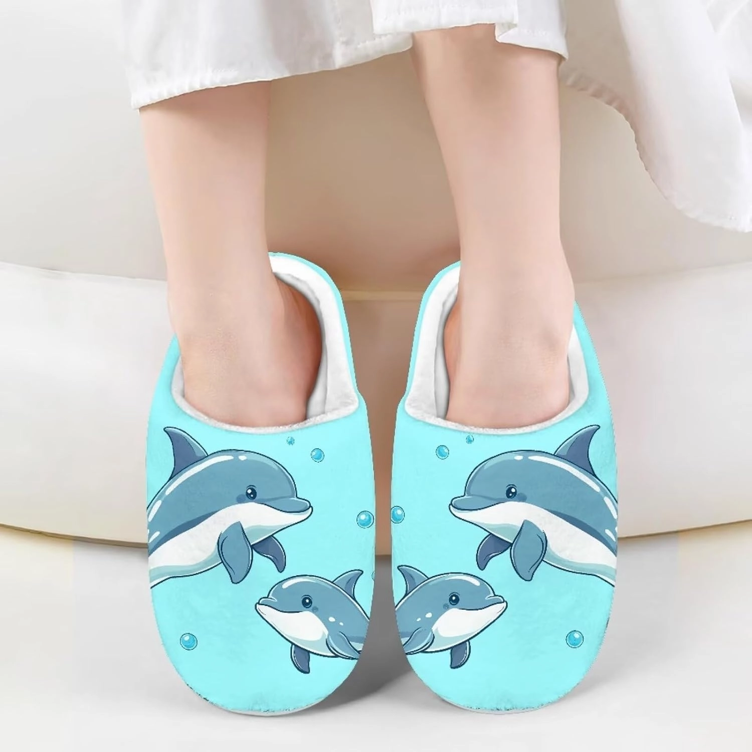 Kids Cotton Slippers Winter Warm Soft Indoor Plush Slippers Breathable Non Slip Flannel Fuzzy House Shoes for Little Boys Girls US 9-15