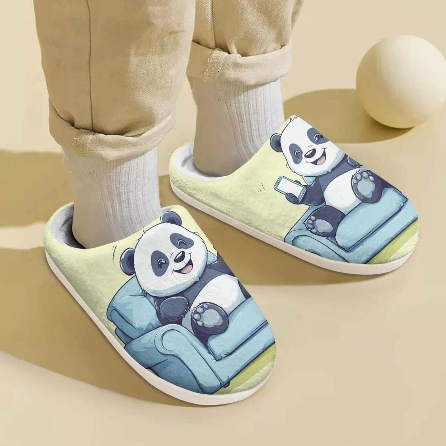 Kids Cotton Slippers Winter Warm Soft Indoor Plush Slippers Breathable Non Slip Flannel Fuzzy House Shoes for Little Boys Girls US 9-15
