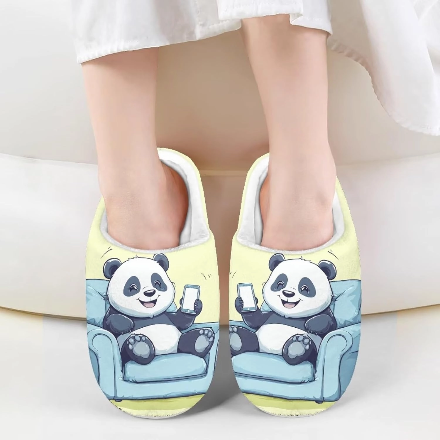 Kids Cotton Slippers Winter Warm Soft Indoor Plush Slippers Breathable Non Slip Flannel Fuzzy House Shoes for Little Boys Girls US 9-15
