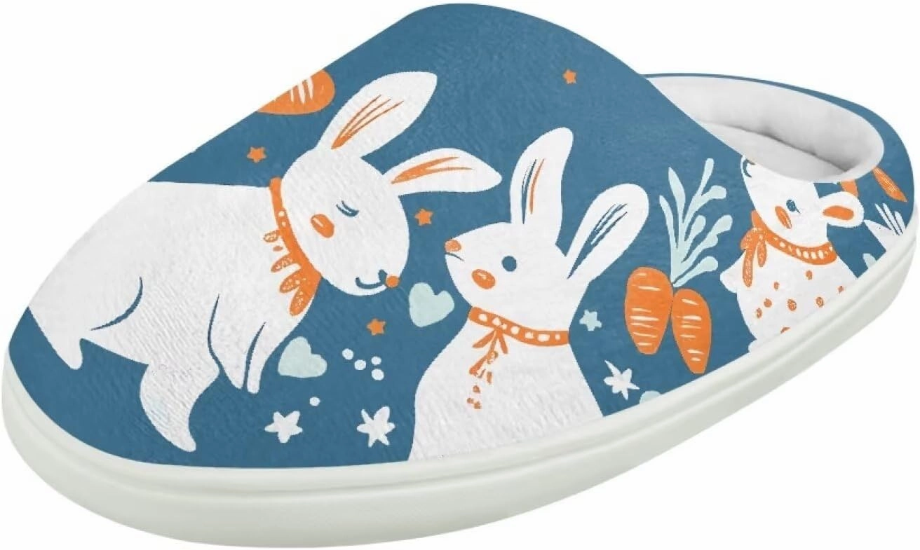 Kids Cotton Slippers Winter Warm Soft Indoor Plush Slippers Breathable Non Slip Flannel Fuzzy House Shoes for Little Boys Girls US 9-15