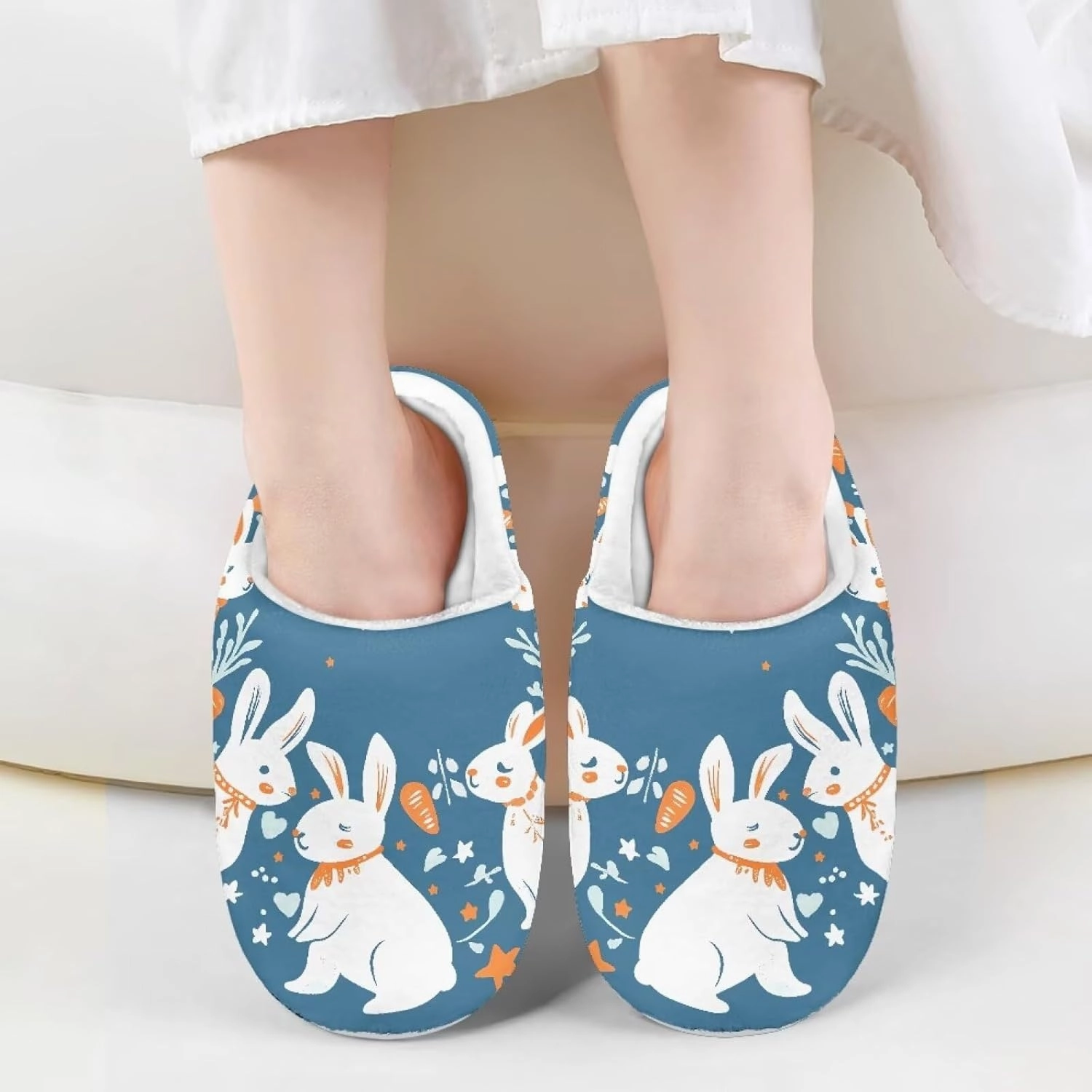 Kids Cotton Slippers Winter Warm Soft Indoor Plush Slippers Breathable Non Slip Flannel Fuzzy House Shoes for Little Boys Girls US 9-15
