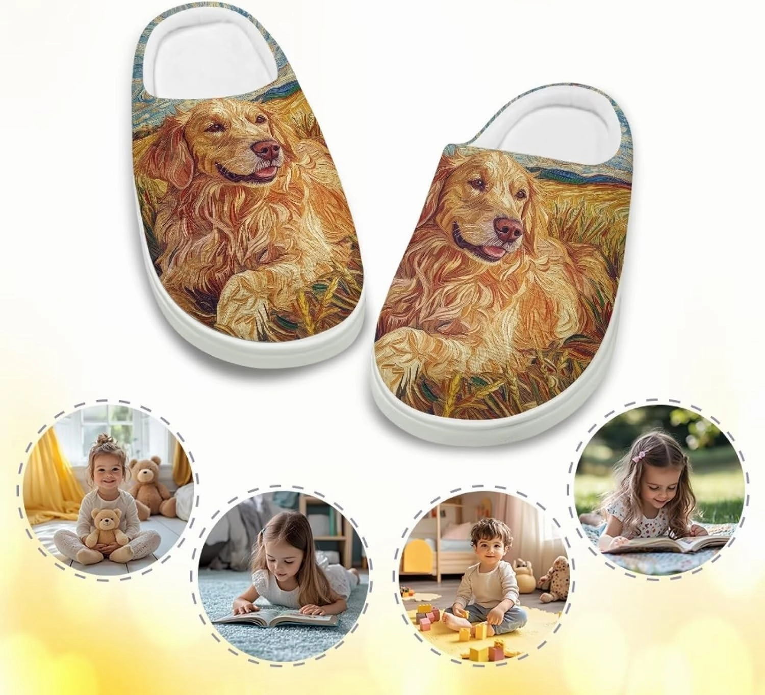 Kids Cotton Slippers Winter Warm Soft Plush Slippers Non Slip Flannel Fuzzy House Shoes Indoor Shoes for Boys Girls US 9-15