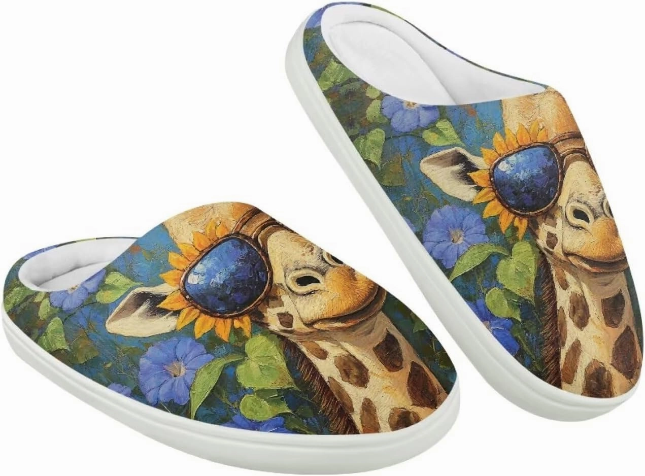 Kids Cotton Slippers Winter Warm Soft Plush Slippers Non Slip Flannel Fuzzy House Shoes Indoor Shoes for Boys Girls US 9-15