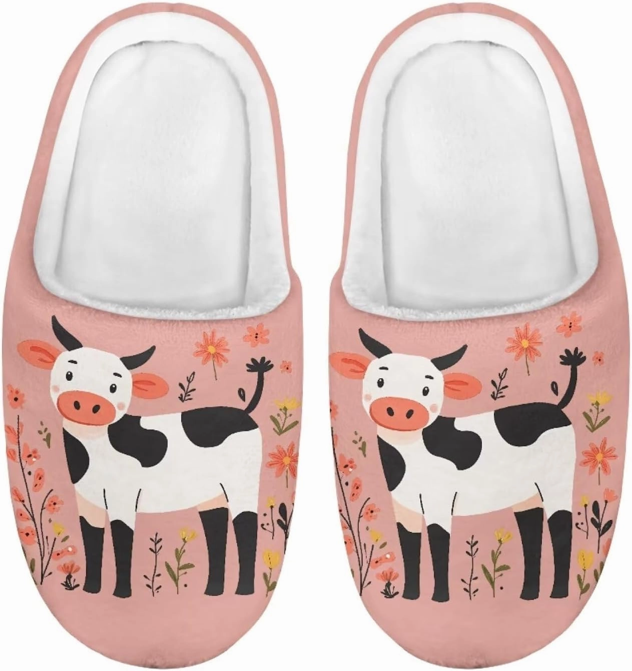 Kids Cotton Slippers Winter Warm Soft Plush Slippers Non Slip Flannel Fuzzy House Shoes Indoor Shoes for Boys Girls US 9-15